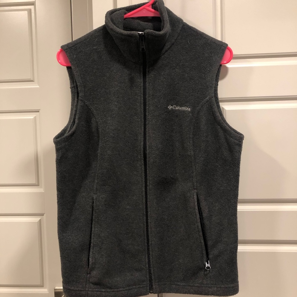 Women’s Columbia fleece vest - Gray Medium